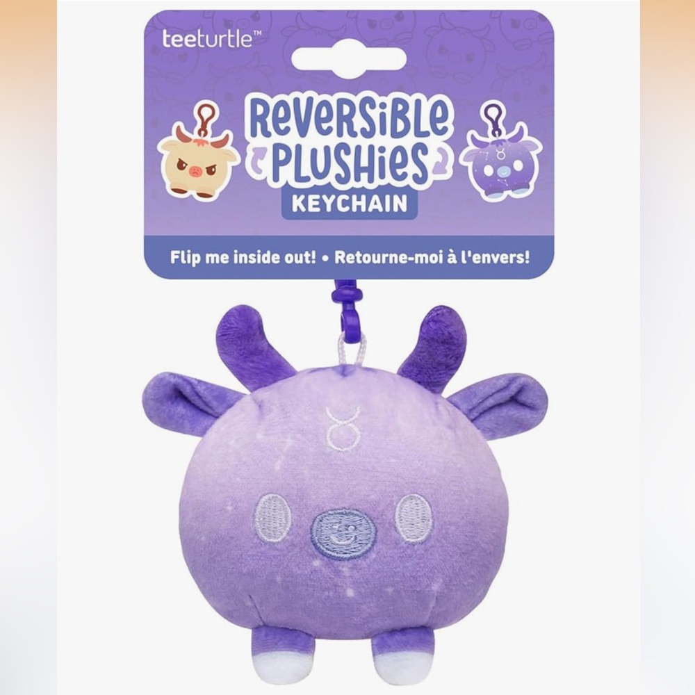 TeeTurtle Reversible Zodiac Taurus Keychain ♉️